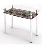 Glass dining table D-05-2 with tempered glass and chrome legs order